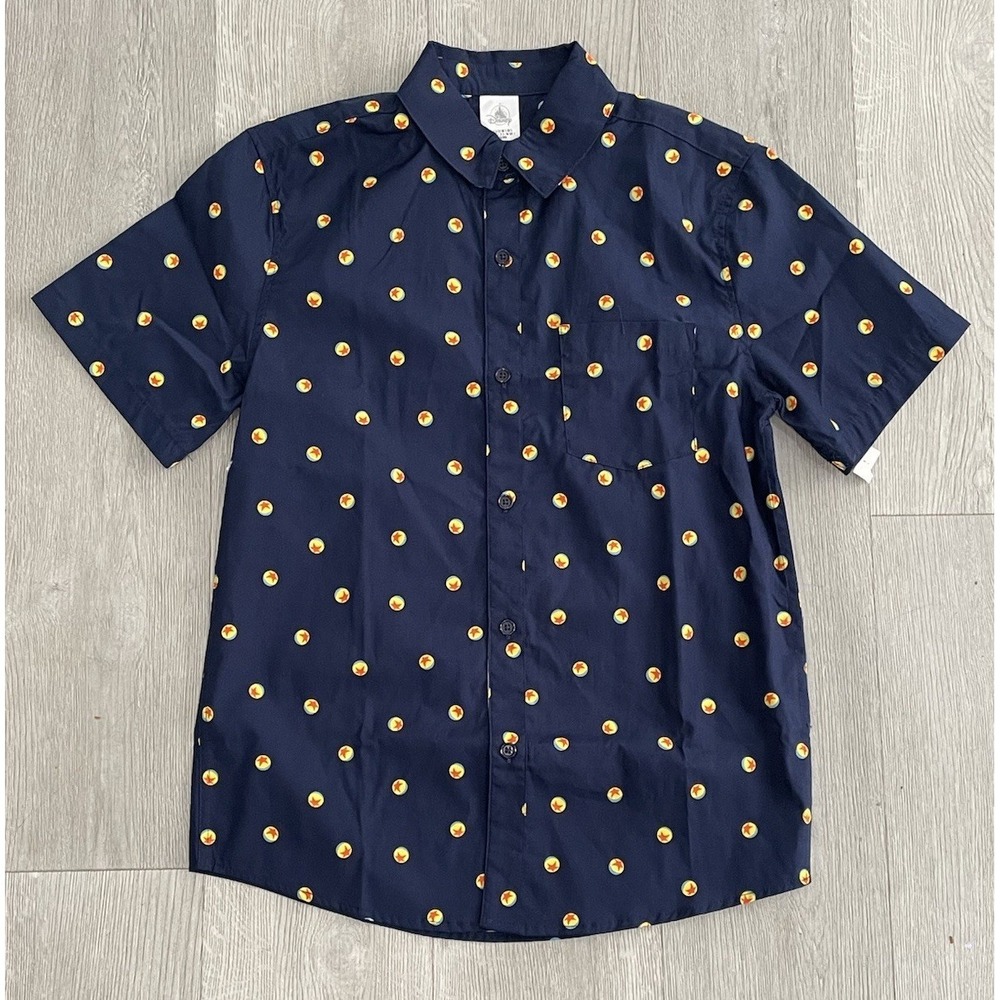 NEW Walt Disney Parks Pixar Ball Design 100% Cotton Collared Adult T-Shirt